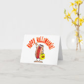 GELUKKIGE HALLOWEENIE KAART (Gele Bloem)