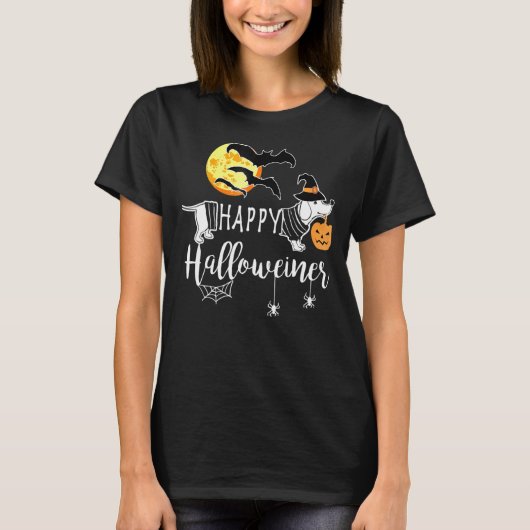 Gelukkige Halloweiner Dachshund Halloween voor Dox T-shirt (Voorkant)