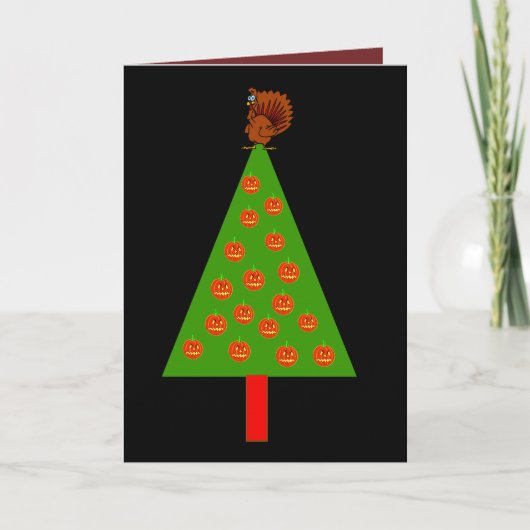 GELUKKIGE HALLOWGIVEMAS FEESTDAGEN KAART (Voorkant)