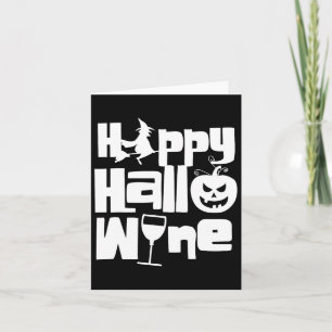 Gelukkige Hallowine Grappige Halloween Nacht Heks  Kaart