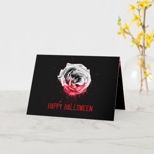 Gelukkige Haloween - Kaart (Gele Bloem)