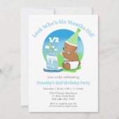 Gelukkige halve verjaardag Baby Beer met verjaarda Kaart (Voorkant)