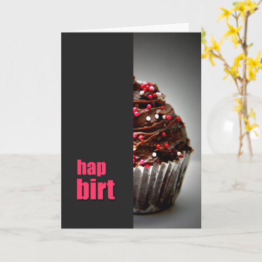 Gelukkige halve verjaardag kaart (Gele Bloem)