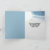 Gelukkige Halve Verjaardag Maan Kaart (Binnen)