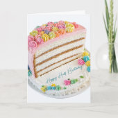 Gelukkige halve verjaardagstaart kaart (Voorkant)