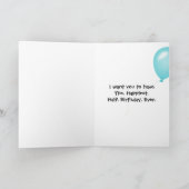 Gelukkige halve verjaardagstaart kaart (Binnen)