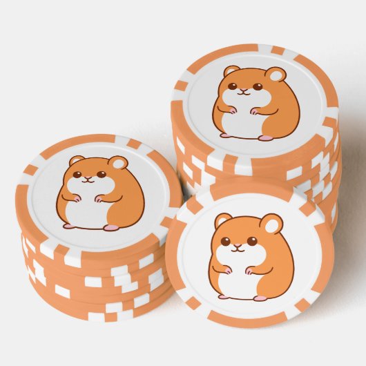 Gelukkige Hamster Poker Chips (Opstapeling)