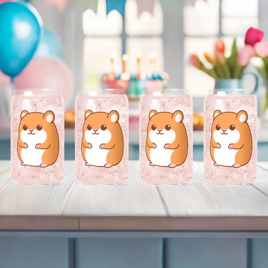 Gelukkige hamsterbril blikvorm glas (Insitu (Baby Shower))