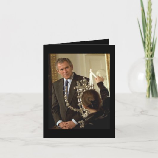 Gelukkige Hanukah van George W. Bush Feestdagen Kaart (Voorkant)