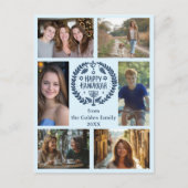 GELUKKIGE HANUKKAH Hand-getrokken Custom 6 FOTO Va Briefkaart (Voorkant)