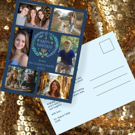 GELUKKIGE HANUKKAH Hand-getrokken Custom 6 FOTO Va Briefkaart