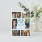 GELUKKIGE HANUKKAH Hand-getrokken Custom 6 FOTO Va Briefkaart (Staand voorkant)