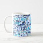 GELUKKIGE HANUKKAH Liefde Licht Lach Typografie Koffiemok<br><div class="desc">HAPPY HANUKKAH Love Light Laughter Typografie Mok zegt het allemaal! Deze mok is een fantastische manier om familie & vrienden een Gelukkige Chanoeka te wensen. Uw goede wensen zullen hun dag zeker opfleuren en ze laten glimlachen. Inclusief LIEFDE LICHT LACHEN. Ik heb een beetje dreidel, Shine Bright, en Light up...</div>