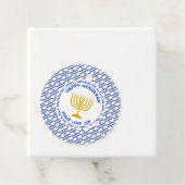 GELUKKIGE HANUKKAH Menorah gepersonaliseerde Israë Bedankjes Labels (In situ)