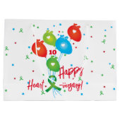 Gelukkige hart-verjaardag ballonnen transplantatie groot cadeauzakje (Achterkant)