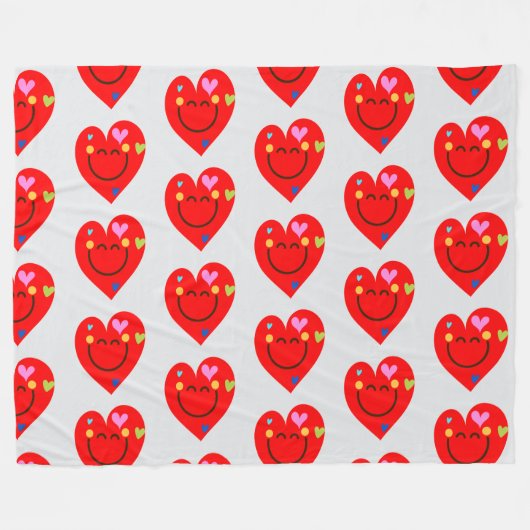 Gelukkige harten! fleece deken (Voorkant (Horizontaal))