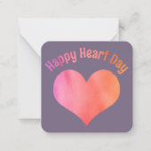 Gelukkige Hartendag Roze Iridiserende School Valen Notitiekaartje (Voorkant)
