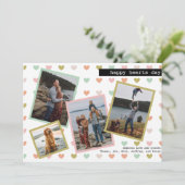 Gelukkige Hartendag Valentijnsfamilie Fotocollage Feestdagenkaart (Staand voorkant)