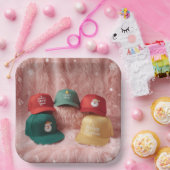 Gelukkige Hatten Papieren Bordje (Feest)