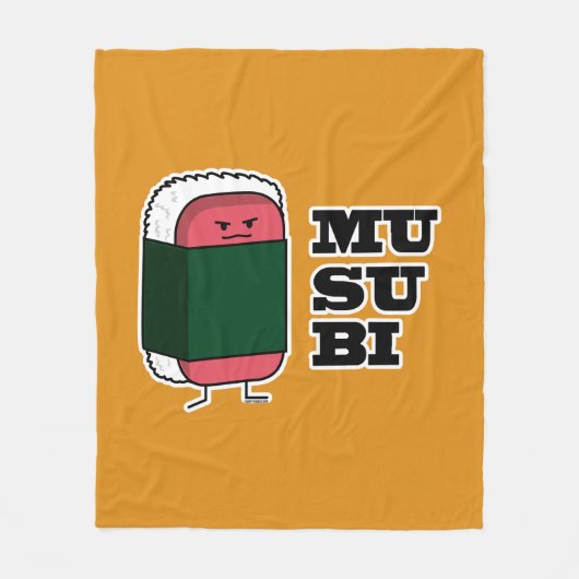 Gelukkige Hawaiiaanse Musubi Sushi Nori Fleece Deken (Voorkant)