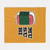 Gelukkige Hawaiiaanse Musubi Sushi Nori Fleece Deken (Voorkant (Horizontaal))