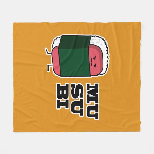 Gelukkige Hawaiiaanse Musubi Sushi Nori Fleece Deken (Voorkant (Horizontaal))