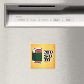 Gelukkige Hawaiiaanse Musubi Sushi Nori Magneet (Insitu (Vaatwasser))