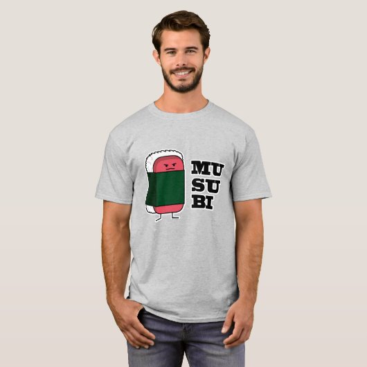 Gelukkige Hawaiiaanse Musubi Sushi Nori T-shirt (Voorkant volledig)