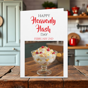 Gelukkige Heavenly Hash Dag! 2 februari Kaart