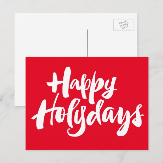 Gelukkige Heilige Dagen Vrolijke Kerstmis Letterin Feestdagenkaart (Voorkant / Achterkant)