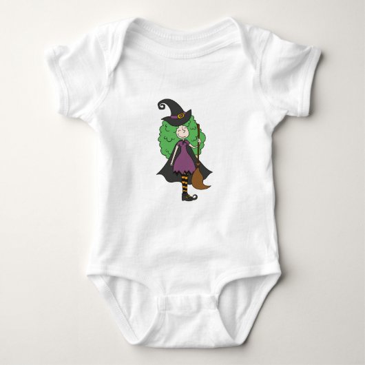 gelukkige heks van Halloween Romper (Voorkant)