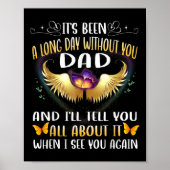 Gelukkige Hemelse Verjaardag Vader in de Hemel Mem Poster (Voorkant)