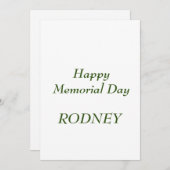 Gelukkige herdenkingsdag uitnodiging (Voorkant / Achterkant)