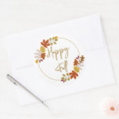 Gelukkige Herfst 3' Ronde Sticker (Envelop)