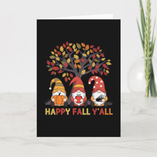 Gelukkige Herfst Autumn Pompoen Tuinkabouters Dank Kaart