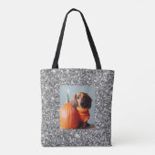 Gelukkige Herfst Dachshund Boodschappentas Tote Bag (Achterkant)