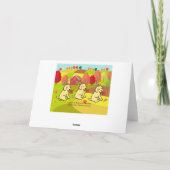 Gelukkige Herfst Gele Labrador Retriever Glimlache Kaart (Achterkant)