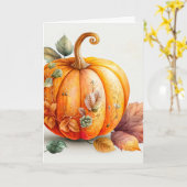 Gelukkige Herfst - Gelukkige Halloween Kaart (Gele Bloem)