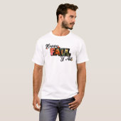 Gelukkige Herfst Grote Letter Digitale Kunst T-shirt (Voorkant volledig)