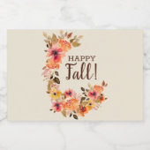 Gelukkige Herfst Herfst Bloemstuk Mini Likeurfles Etiket (Enkel label)