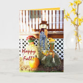 Gelukkige Herfst! Kaart (Gele Bloem)