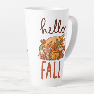 gelukkige herfst latte mok
