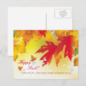 Gelukkige Herfst!  Mooie najaarsBriefkaarten Briefkaart (Voorkant / Achterkant)