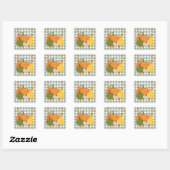  Gelukkige Herfst Pompoenen Vierkante Sticker (Vel)