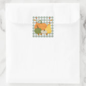  Gelukkige Herfst Pompoenen Vierkante Sticker (Tas)