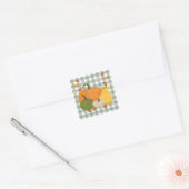  Gelukkige Herfst Pompoenen Vierkante Sticker (Envelop)