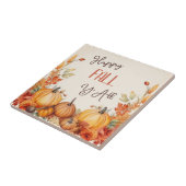 Gelukkige Herfst pompoenoogst Tegeltje (Zijkant)