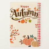 Gelukkige Herfst, Pompoenseizoen, Halloween Notitieboek (Achterkant)