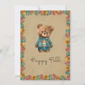 Gelukkige Herfst Seizoensgebonden Kaart (Voorkant)