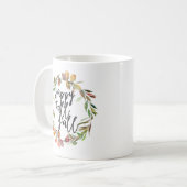 Gelukkige Herfst Y'all Boho Waterverf krans Koffiemok (Voorkant links)